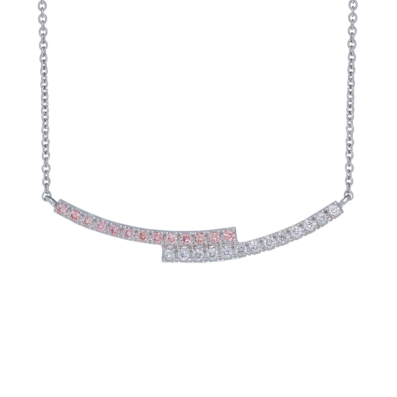 Ballerina pink diamond necklace