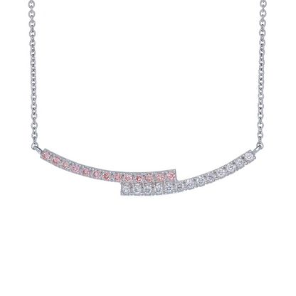 Ballerina pink diamond necklace