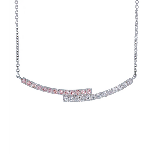 Ballerina pink diamond necklace