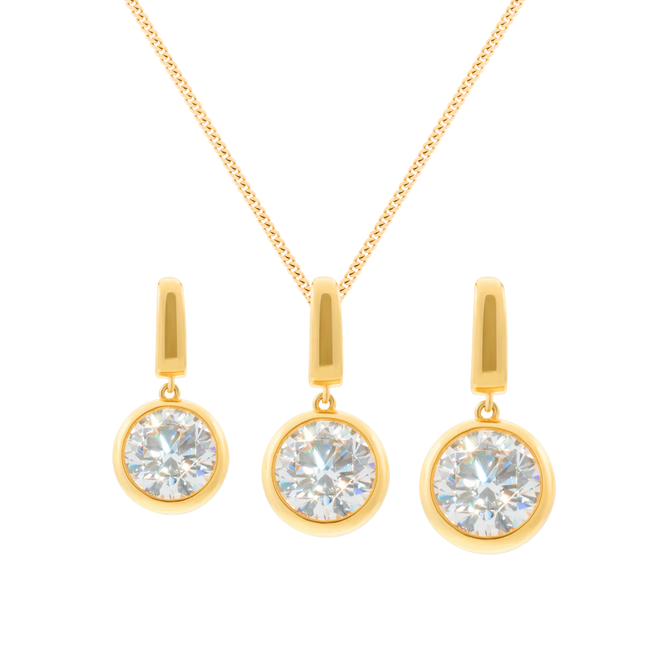 Bubble pendant 1ct with necklace