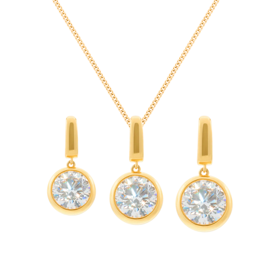 Bubble pendant 1ct with necklace