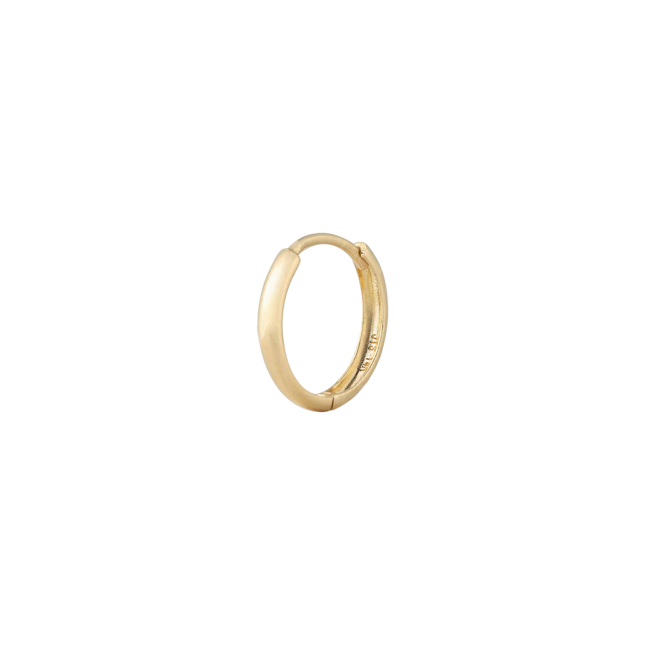 Plain gold huggies 14mm